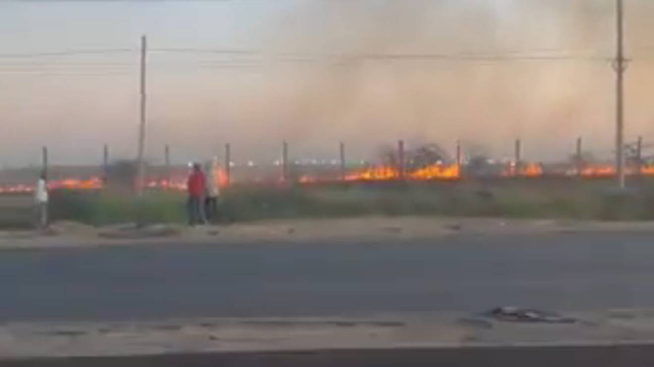 Fire at JKIA. PHOTO/COURTESY